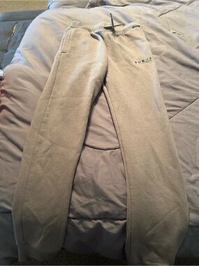 Light Gray Kids Joggers with Subtle Logo